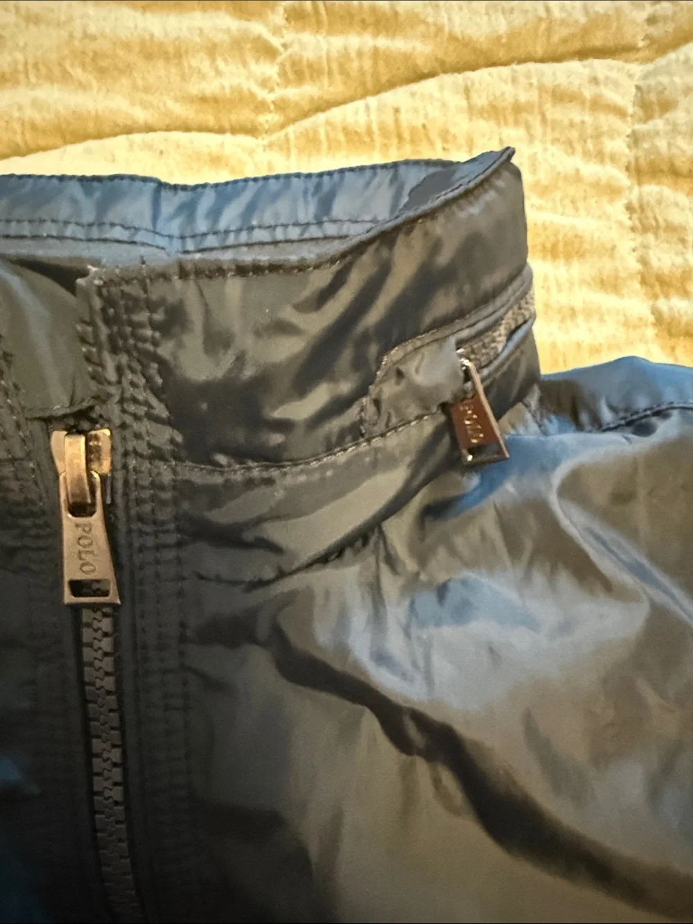 Ralph Lauren Navy Blue Zip-Up Windbreaker Jacket w/zippered hood